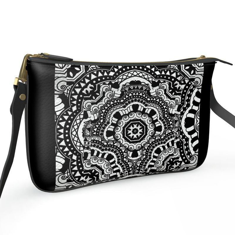Borsa in pelle a tracolla linea Multi grafica