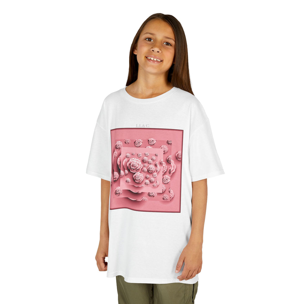 Maglietta con stampa artistica linea -Bimbi sereni-
