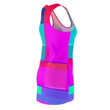 Carica l'immagine nel visualizzatore di Gallery, Racerback Dress - Vibrant Colorblock Neon Geo Print

