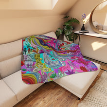 Carica l&#39;immagine nel visualizzatore di Gallery, Coperta con stampa artistica linea-Vita sottomarina-

