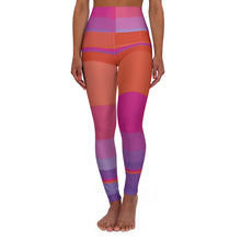 Carica l&#39;immagine nel visualizzatore di Gallery, Leggings linea-Arancio viola verde-

