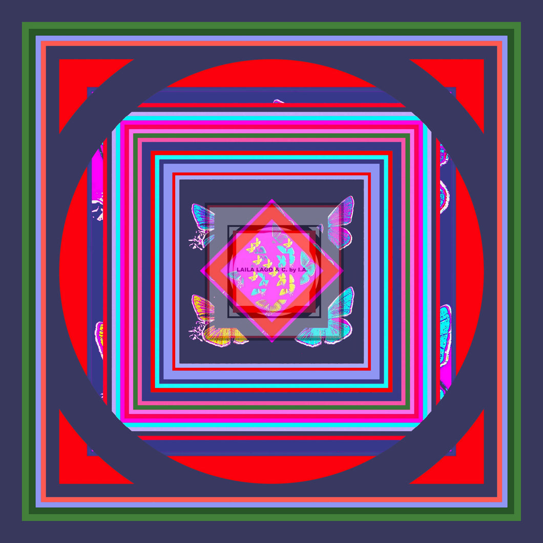 Foulard artistico in seta linea Contrasti
