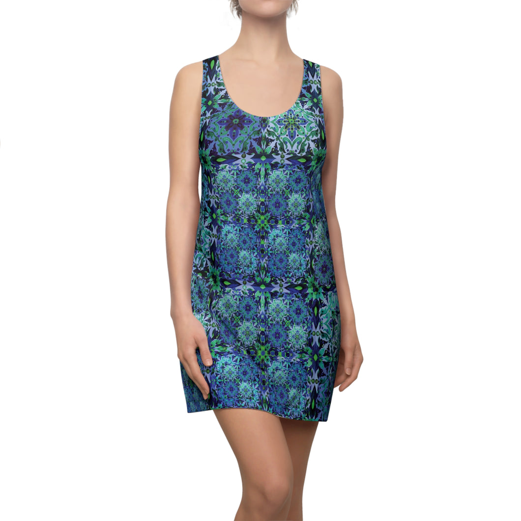 Dress with summer art print designed by Laila Lago & C. by Iannilli Antonella