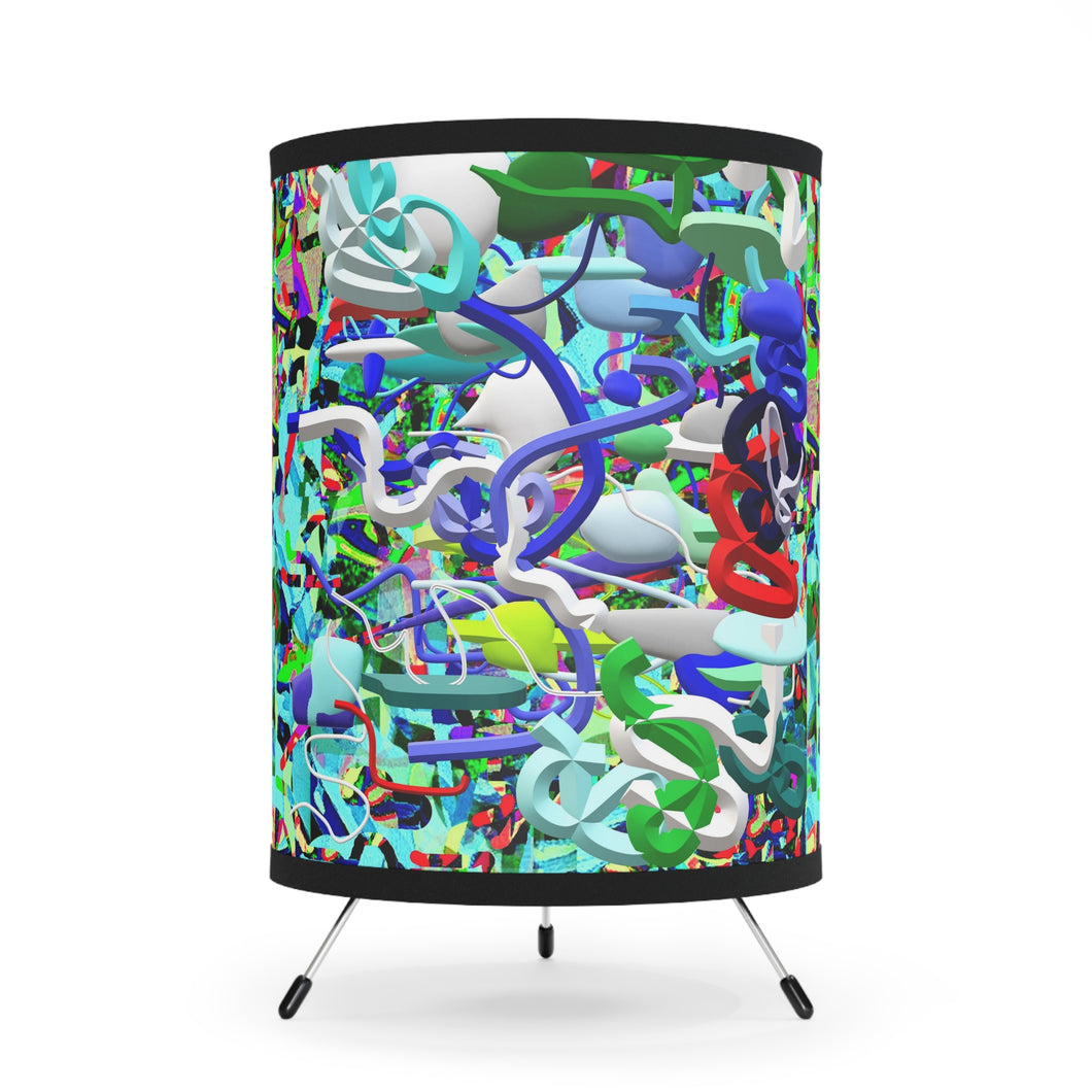 Tripod Lamp with High-Res Printed Shade, US\CA plug Laila Lago & C. by I.A.