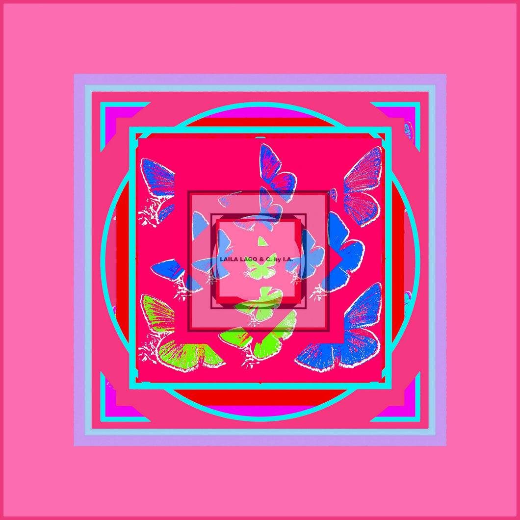 Foulard artistico in seta linea Contrasti