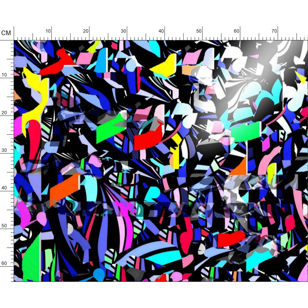 Stoffa con stampa arte linea  -Arte e colore-
