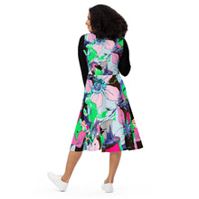 Carica l&#39;immagine nel visualizzatore di Gallery, All-over print long sleeve midi dress Laila Lago &amp; C. by I.A. WW
