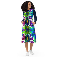 Load image into Gallery viewer, All-over print long sleeve midi dress Laila Lago &amp; C. by I.A.

