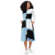 Load image into Gallery viewer, All-over print long sleeve midi dress Laila Lago &amp; C. by I.A.
