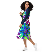 Load image into Gallery viewer, All-over print long sleeve midi dress Laila Lago &amp; C. by I.A.
