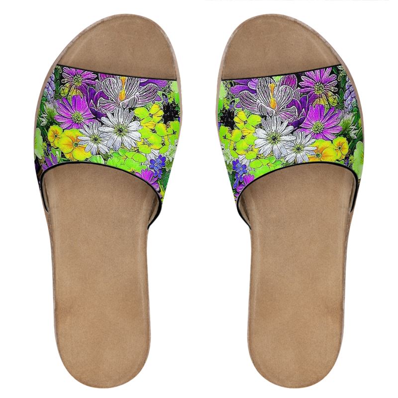 Sandali in pelle linea Il fiorame