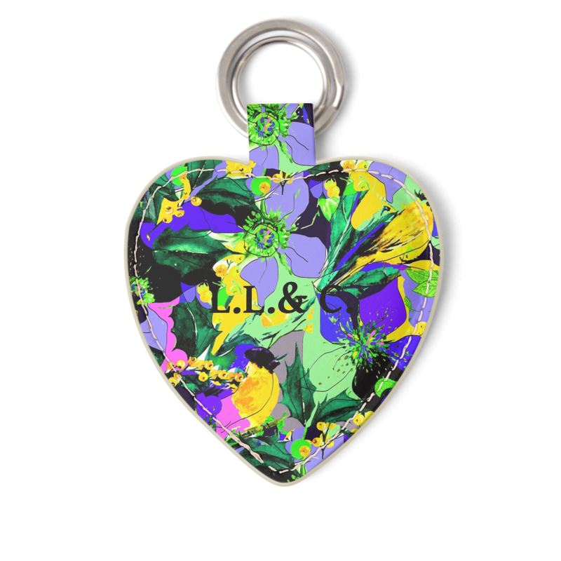Porta chiavi in pelle linea I fiori