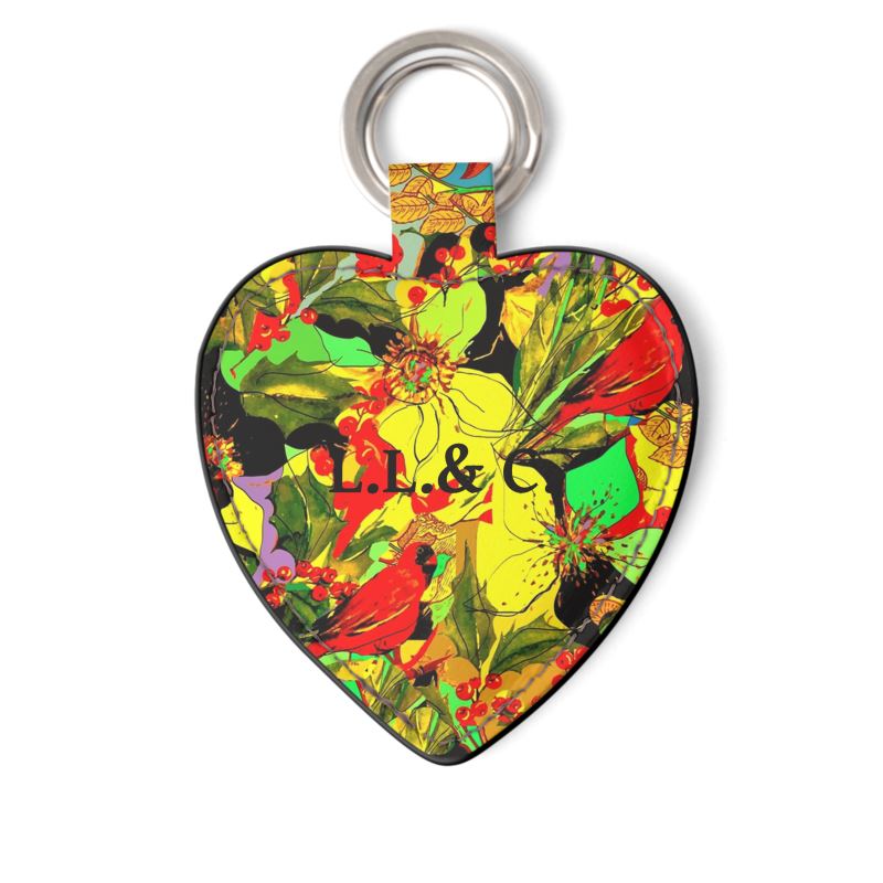 Porta chiavi  in pelle  linea I fiori
