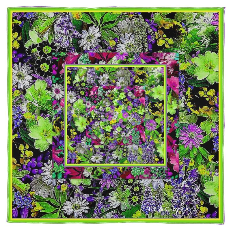 Foulard in seta  linea Il fiorame