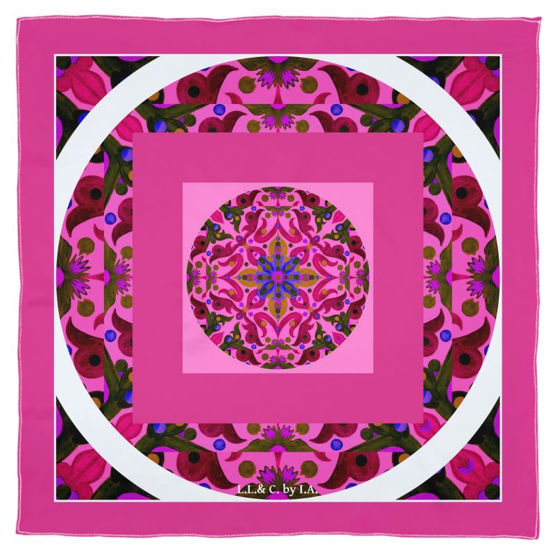 Foulard  in seta linea Acquarelli rosa