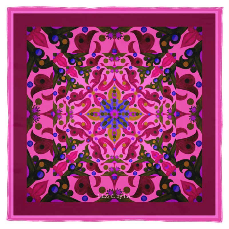 Foulard in seta linea Acquarelli rosa