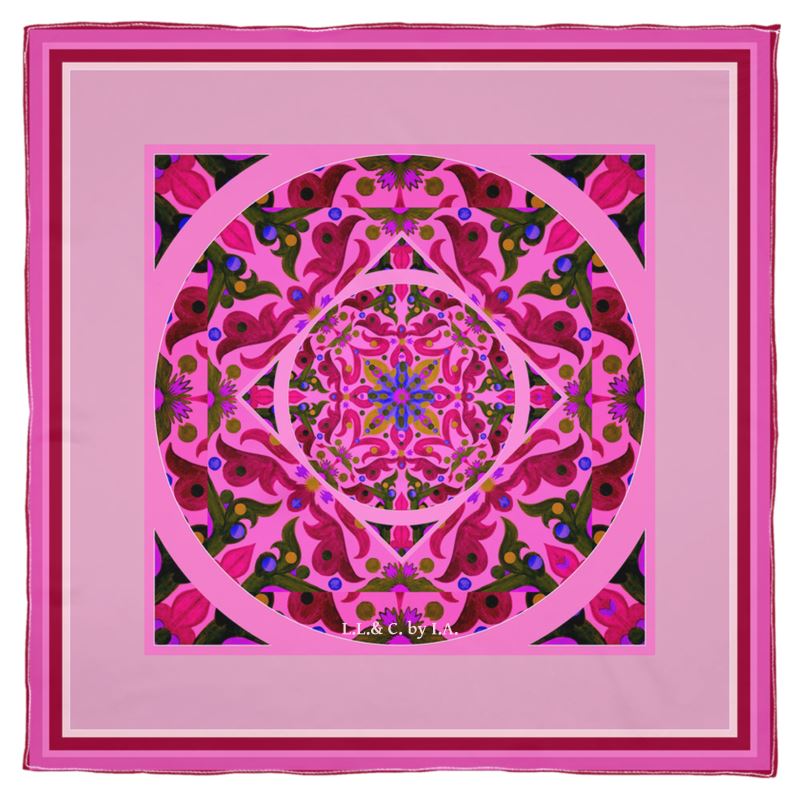Foulard in seta linea Acquarelli rosa