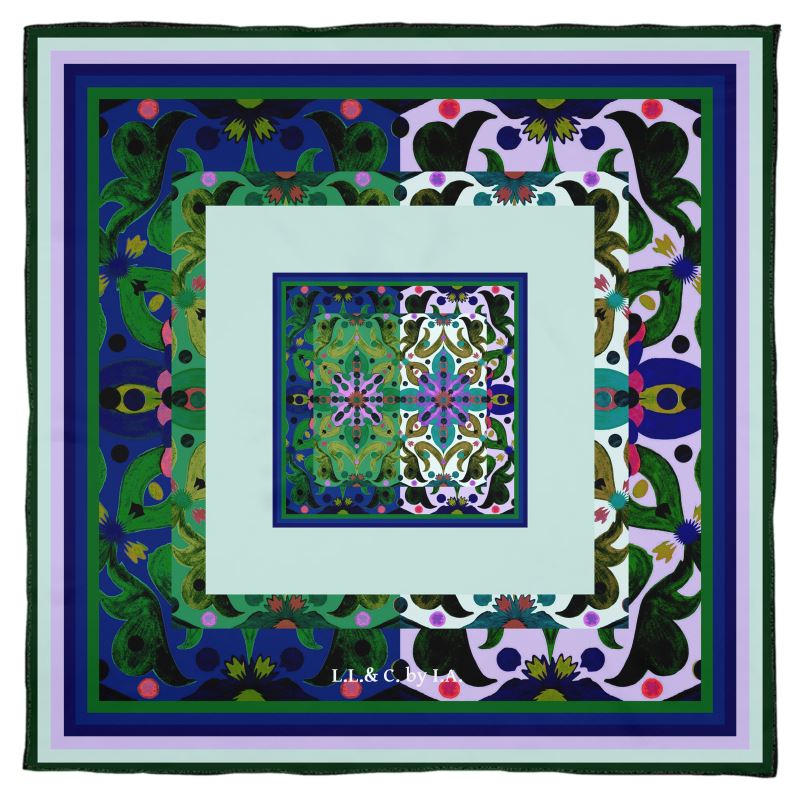 Foulard linea Acquarelli verde blu