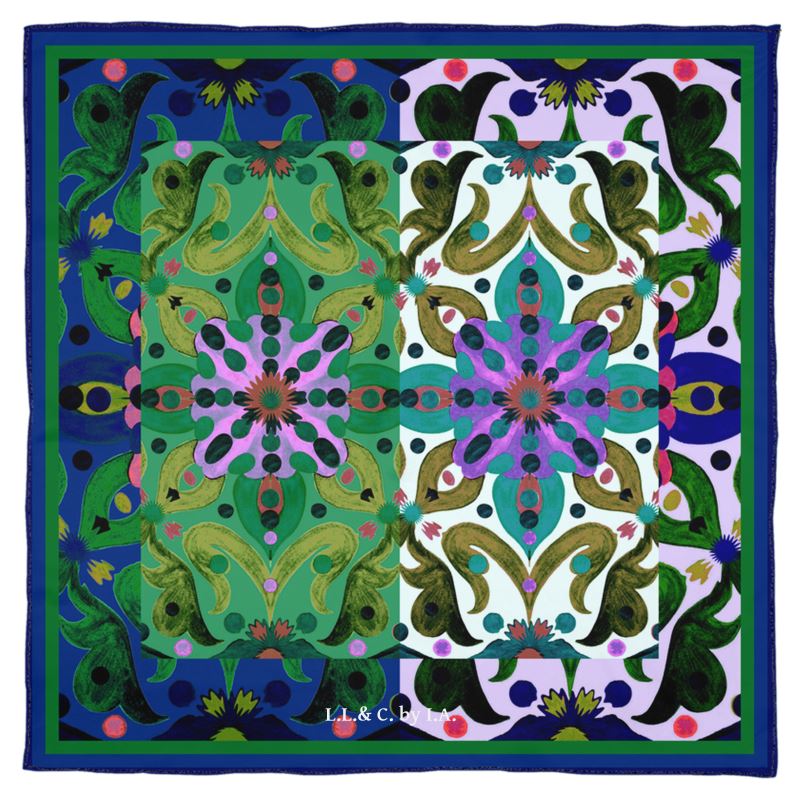 Foulard linea Acquarelli verde blu