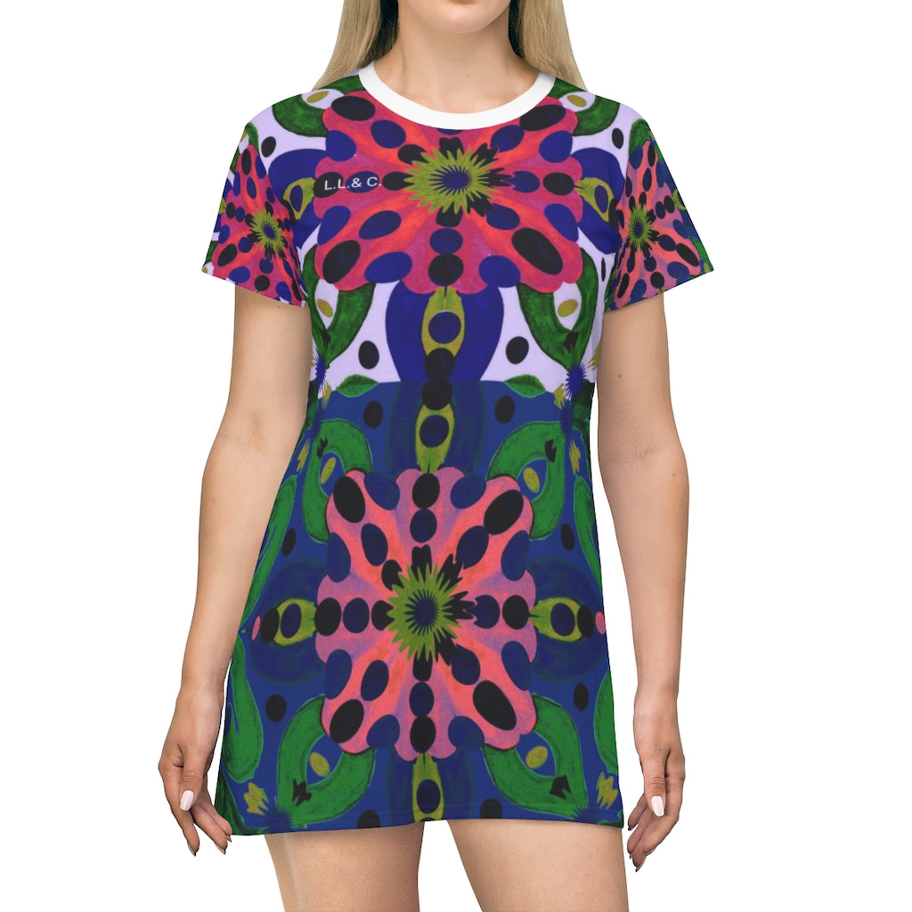 All Over Print T-Shirt Dress Laila Lago & C. by Iannilli Antonella