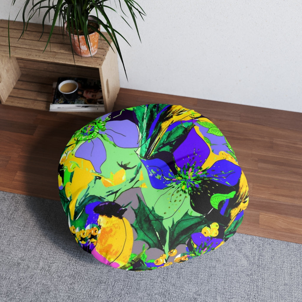 Tufted Floor Pillow, Round Laila Lago & C. by Iannilli Antonella