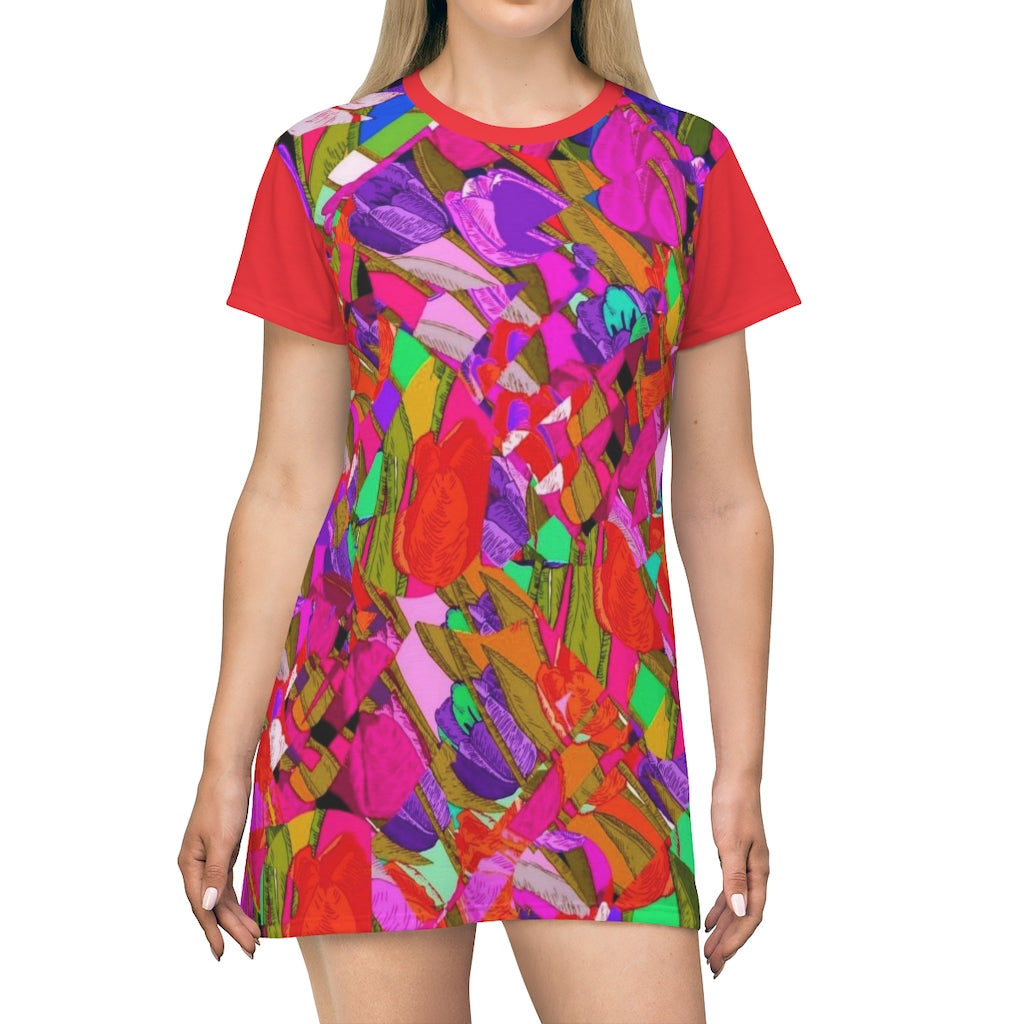 All Over Print T-Shirt Dress  Laila Lago & C. by Iannilli Antonella