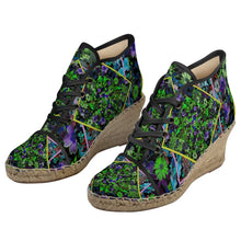 Carica l&#39;immagine nel visualizzatore di Gallery, Espadrilles con tacco e stampa  linea Il fiorame
