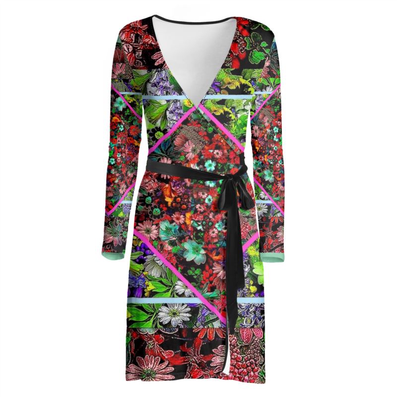 Abito con stampa fiori linea il fiorame