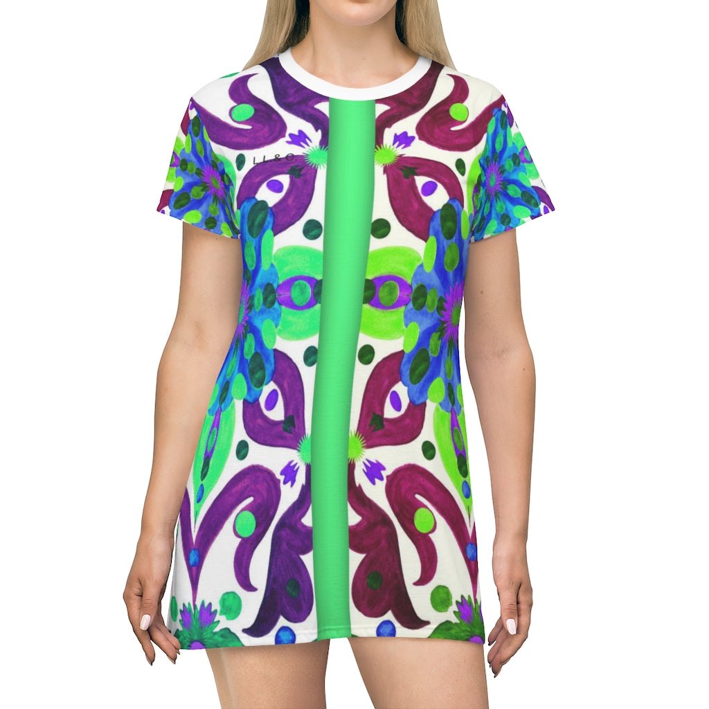 All Over Print T-Shirt Dress Laila Lago & C. by Iannilli Antonella