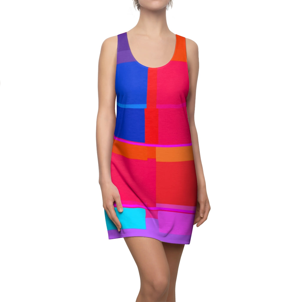 Dress with summer art print designed by Laila Lago & C. by Iannilli Antonella