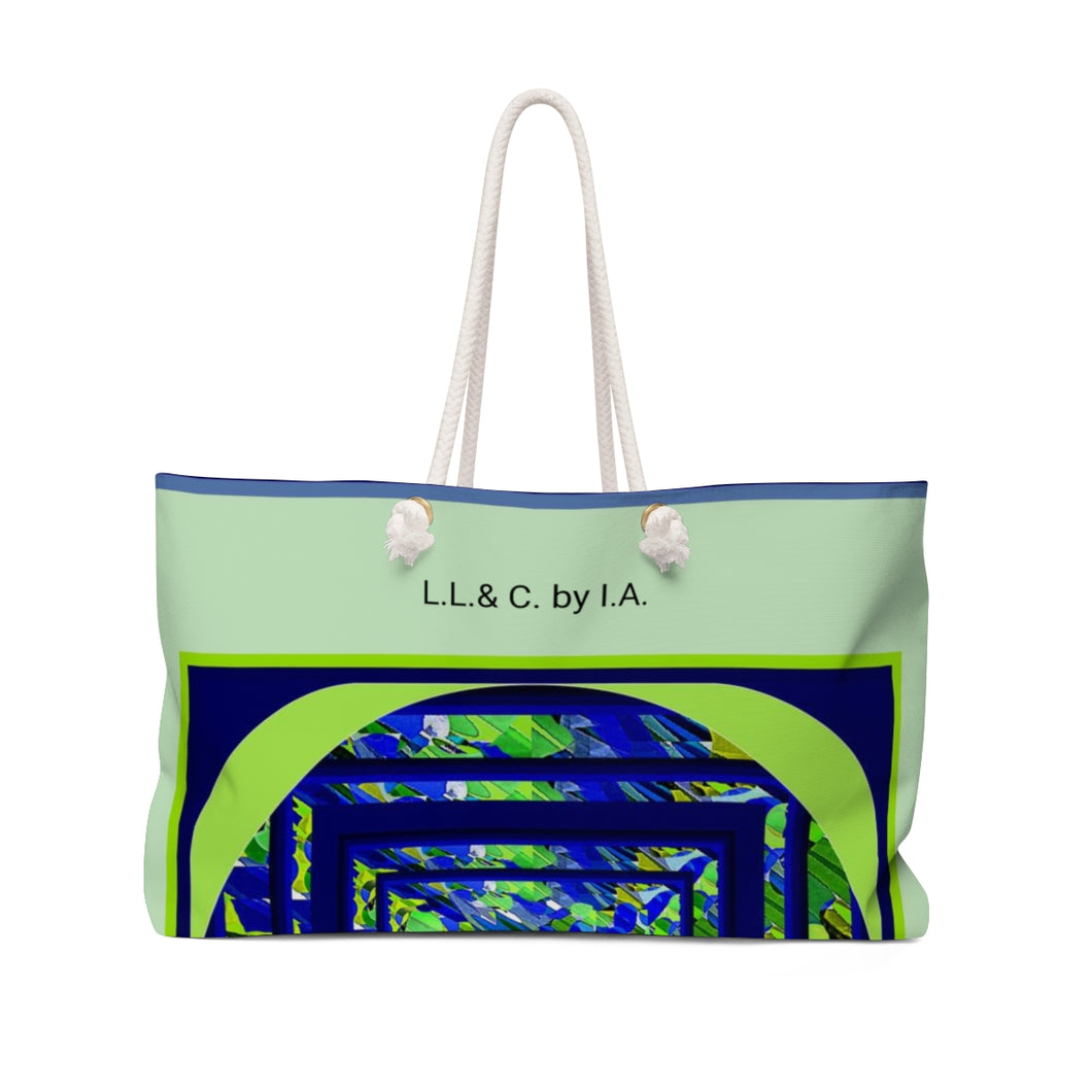 Beach bag with artistic print designed by Laila Lago & C. by Iannilli Antonella