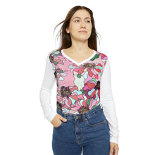 Load image into Gallery viewer, Women&#39;s Long Sleeve V-neck Shirt (AOP) Laila Lago &amp; C. by I.A.
