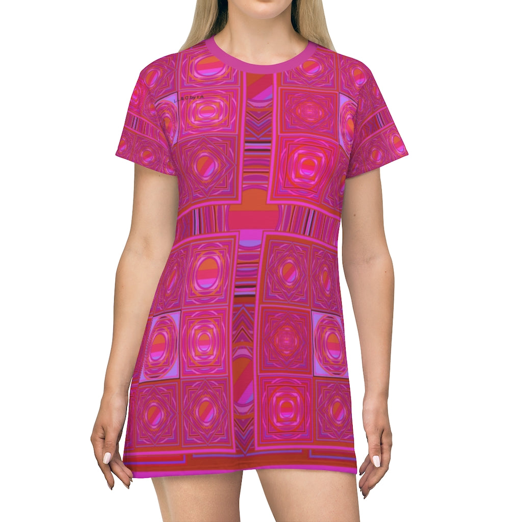 All Over Print T-Shirt Dress  Laila Lago & C. by Iannilli Antonella