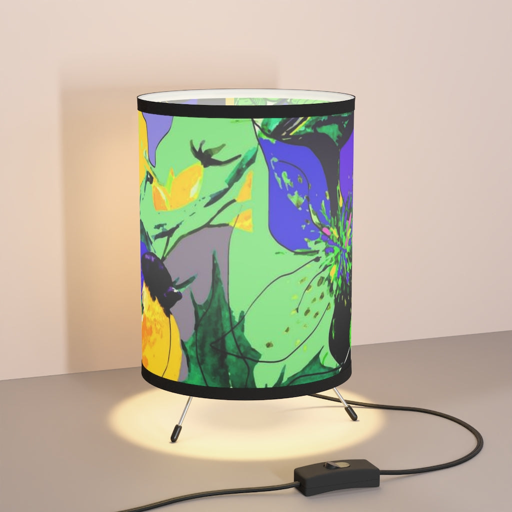Tripod Lamp with High-Res Printed Shade, US/CA plug Laila Lago & C. by Iannilli Antonella