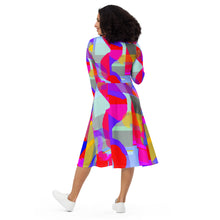 Load image into Gallery viewer, All-over print long sleeve midi dress Laila Lago &amp;C. by Iannilli Antonella
