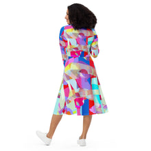 Load image into Gallery viewer, All-over print long sleeve midi dress Laila Lago &amp; C. by Iannilli Antonella
