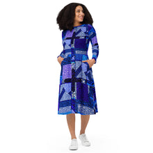 Load image into Gallery viewer, All-over print long sleeve midi dress Laila Lago &amp; C. by Iannilli Antonella
