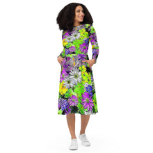 Load image into Gallery viewer, All-over print long sleeve midi dress Linea Laila Lago &amp; C. by I.A.
