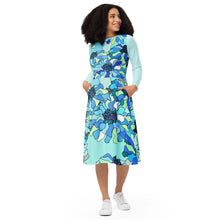 Load image into Gallery viewer, All-over print long sleeve midi dress Laila Lago &amp; C. by I.A.
