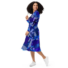 Load image into Gallery viewer, All-over print long sleeve midi dress Laila Lago &amp; C. by Iannilli Antonella
