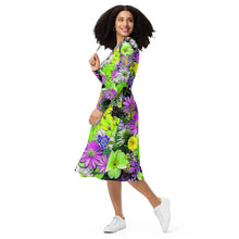 Load image into Gallery viewer, All-over print long sleeve midi dress Linea Laila Lago &amp; C. by I.A.
