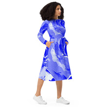 Load image into Gallery viewer, All-over print long sleeve midi dress Laila Lago &amp; C. by Iannilli Antonella
