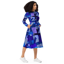 Load image into Gallery viewer, All-over print long sleeve midi dress Laila Lago &amp; C. by Iannilli Antonella
