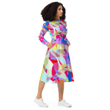 Load image into Gallery viewer, All-over print long sleeve midi dress Laila Lago &amp; C. by Iannilli Antonella
