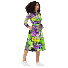 Load image into Gallery viewer, All-over print long sleeve midi dress Linea Laila Lago &amp; C. by I.A.
