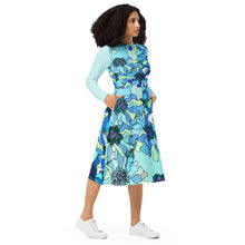 Load image into Gallery viewer, All-over print long sleeve midi dress Laila Lago &amp; C. by I.A.
