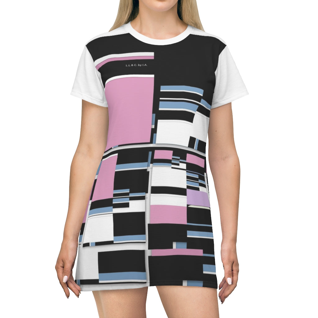 All Over Print T-Shirt Dress Laila Lago & C. by Iannilli Antonella