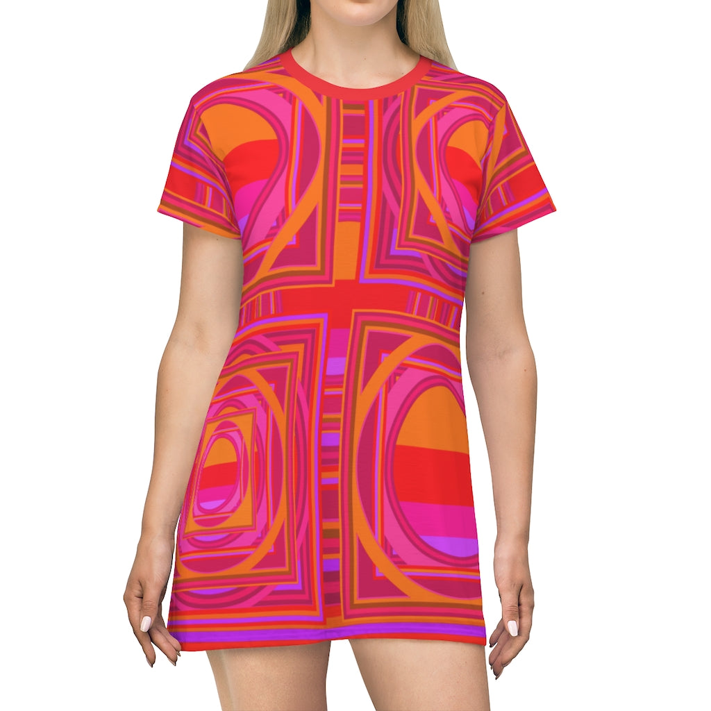 All Over Print T-Shirt Dress Laila Lago & C. by Iannilli Antonella