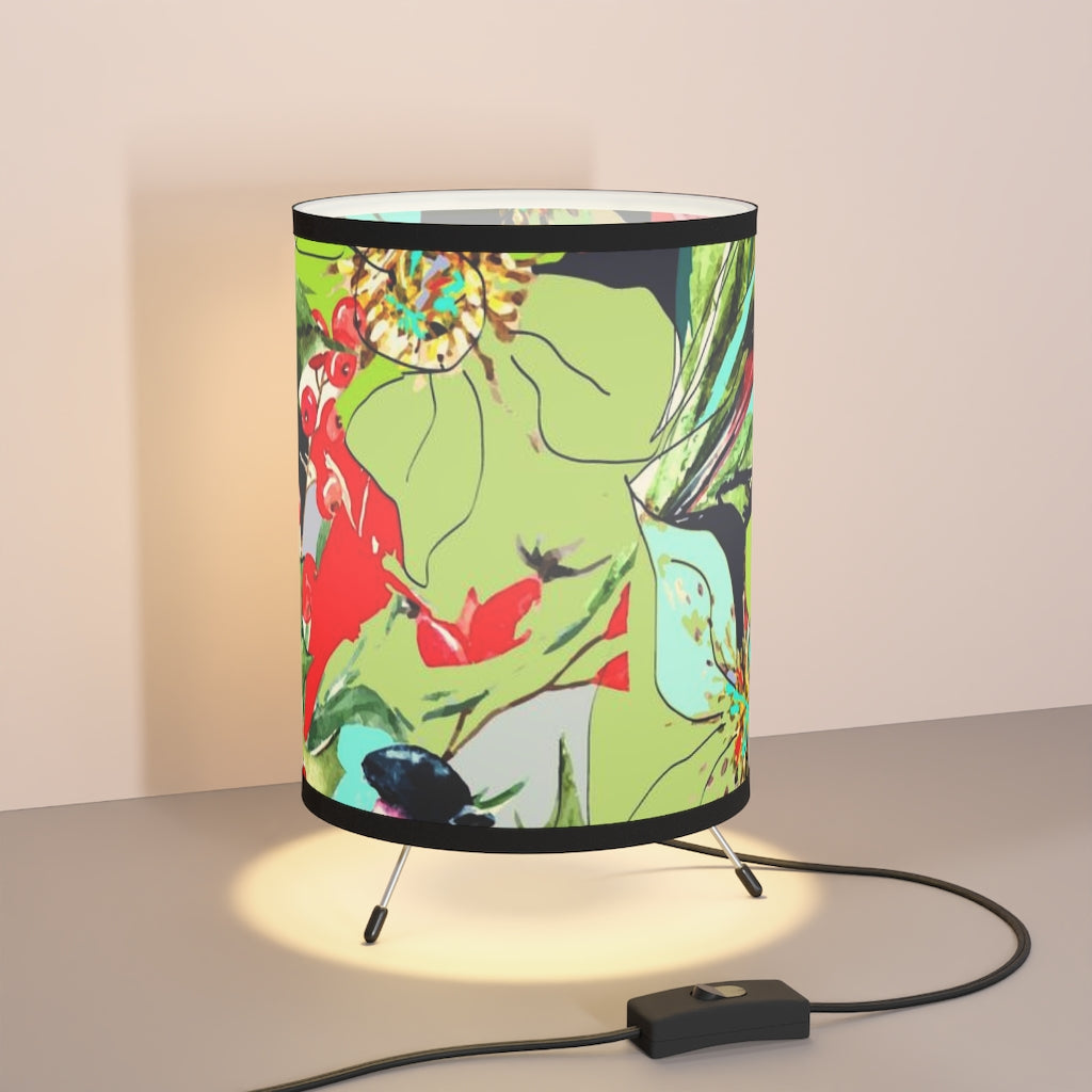 Tripod Lamp with High-Res Printed Shade, US/CA plug Laila Lago & C. by Iannilli Antonella