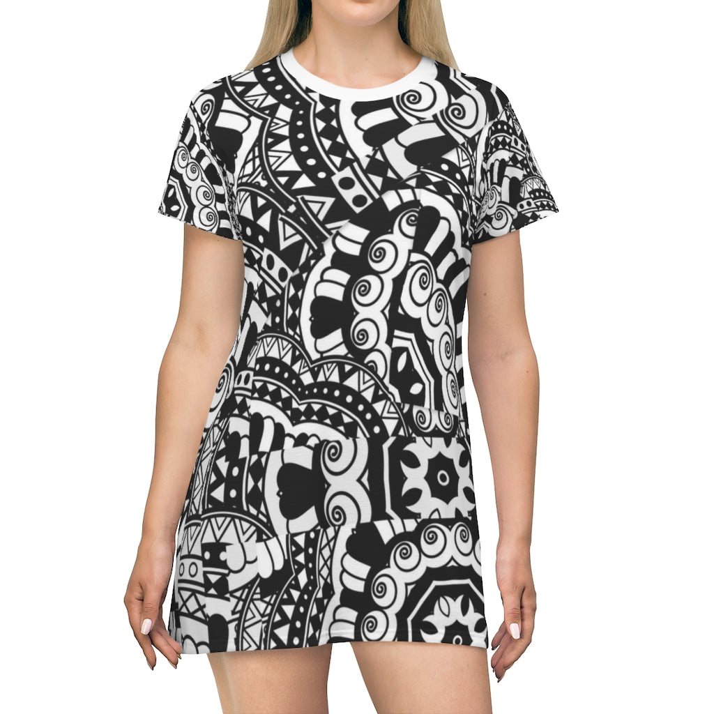 All Over Print T-Shirt Dress Laila Lago & C. by Iannilli Antonella